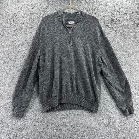 IZOD Men's XXL Gray Sweater 1/4 Zip Long‎ Sleeves Warm Golf Activewear - Picture 1 of 10